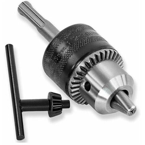 Portabrocas 1,5-13 mm 1/2-20 UNF con adaptador SDS plus y llave de apriete. (1/4)