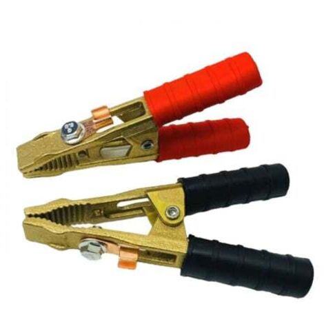 Kit de 2 pinzas de batería o arranque de latón pro (+ y -) 250B, Pinzas de arranque o batería