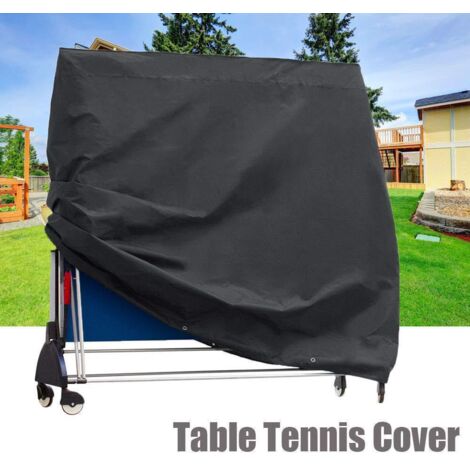 Funda protectora Jalleria para mesa de ping-pong Oxford 210D, 165 x 70 x 185 cm, color negro (1/5)