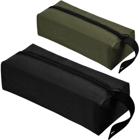 Bolsas de herramientas pequeñas de 2 piezas, impermeables, resistentes, vacías, para carpintero, herramientas y motocicletas. (1/5)
