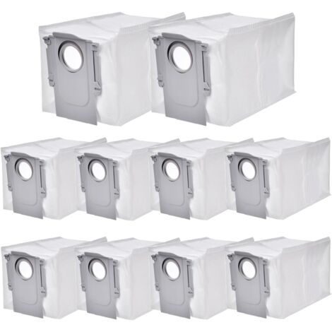 Bolsas para aspiradora Roborock, paquete de 10, bolsas para aspiradora Roborock Q Revo, accesorios, bolsas para aspiradora robot, bolsas para polvo, bolsas de repuesto de gran capacidad, bolsas de fil (1/5)