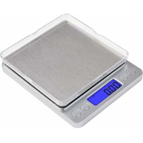 Báscula de precisión de 1000 g/0,1 g, báscula de cocina, báscula de bolsillo y báscula para joyería, báscula electrónica de alta precisión, pantalla LCD retroiluminada, función de tara y PCS, con band (1/5)