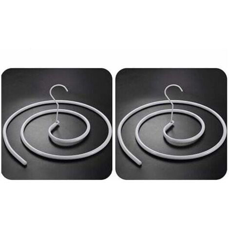Paquete de 2 perchas en espiral para mantas, colchas secas al sol, sábanas y colchones (redondas) (1/5)