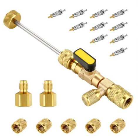 Herramienta de extracción de núcleos de válvulas, instalador de núcleos, extractor de válvulas HVAC, refrigeración, servicio de electrodomésticos, equipos de aire acondicionado, fácil de usar para man (1/5)