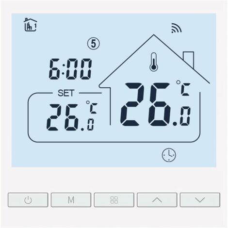 Termostatos inteligentes Termostato de calefacción Termostato de ambiente Termostato WiFi Termostato de suelo radiante eléctrico Compatible con Google (16 A) (1/4)