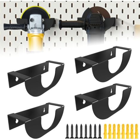 Soporte para amoladora angular, soporte de pared para amoladora de 5", soporte de pared para llave de impacto, soporte de almacenamiento para amoladora angular/cortadora/pulidora (1/5)