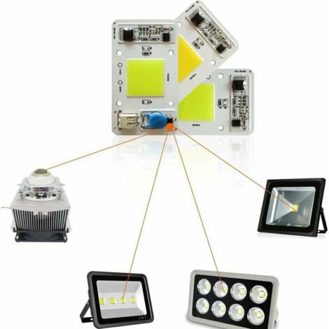 Fafeicy Chip LED, Chips LED Integrados, 12 Piezas, Fuente De Luz COB, Chip LED Redondo De Alta Potencia, 1080 Lm, Iluminación De Bricolaje, 12 W, 3641 V, Linternas De Mano Básicas (#2