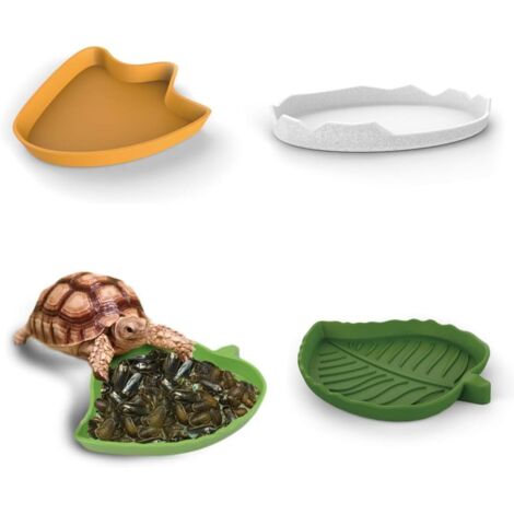 cuencos de agua y comida con forma de hoja, comedero para reptiles, accesorio para tortugas, comedero para reptiles, bebedero para tortugas, cuenco para tortugas