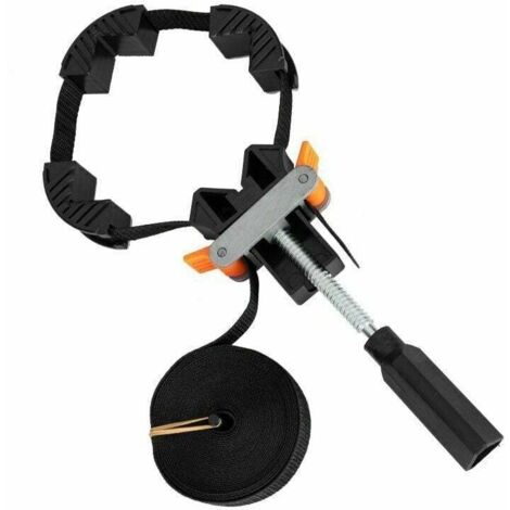 Abrazadera de ángulo ajustable, multifunción, de 4 mordazas, para esquinas, bandas de sujeción, prensas para marcos de fotos y cajones de madera. (1/5)