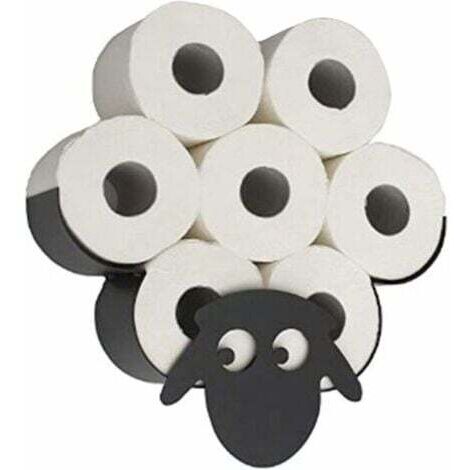Portarrollos de papel higiénico con forma de animal, bonito soporte para rollos de papel higiénico de pared para dormitorio, accesorios para cocina y baño, oveja (1/5)
