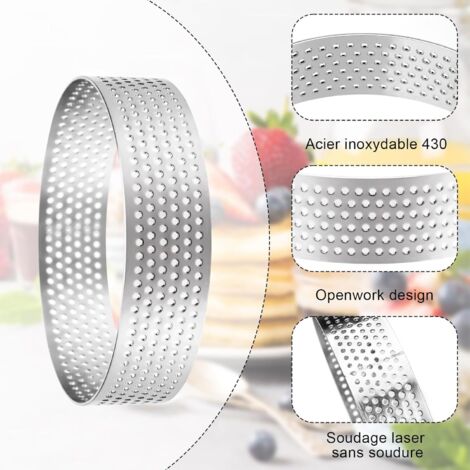 Sxdluzi Lot De 20 Anneaux Ronds En Acier Inoxydable 8cm - Moules à Gâteaux, Mousses & Desserts