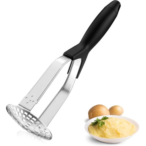 Machacador de patatas de acero inoxidable, manual profesional con mango antideslizante, plegable para frutas y verduras. (1/5)