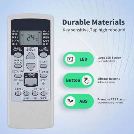 Mando A Distancia De Repuesto AR-RY12 Para Aire Acondicionado Fujitsu – Compatible Con Múltiples Modelos (Pilas No Incluidas)