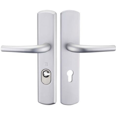 Poignée Blindée SALOME Anti-Effraction double bequille-Argent