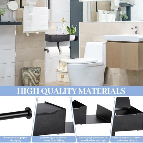 Derouleur Papier WC avec Tablette Porte-Papier Toilette Adhesif Porte Rouleau WC Mural sans Percage Espace Aluminium pour la Cuisine Salle de Bain-Blanc Derouleur Papier WC avec Tablette Porte-Papier Toilette Adhesif Porte Rouleau WC Mural sans Percage Espace Aluminium pour la Cuisine Salle de Bain-Blanc