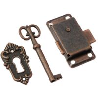 Serrures anciennes pour portes de meubles - Ensembles de serrures anciennes pour portes de meubles - Serrures anciennes avec clés - Conviennent aux armoires, placards, tiroirs et boîtes