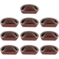 Bandes abrasives 100 x 915 mm, bandes de grains 80/120/150/240/400 pour ponceuse à bande, pour le ponçage, le limage, l'affûtage et le détartrage (10 pièces)