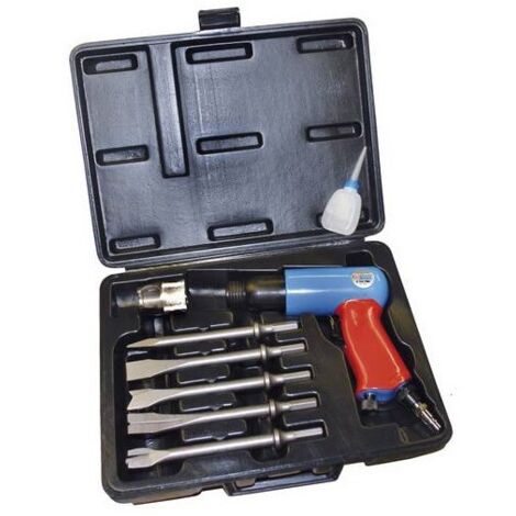 Güde Druckluft Meißelhammer Abbruchhammer Stemmhammer Schlaghammer Set 8-tlg Pro
