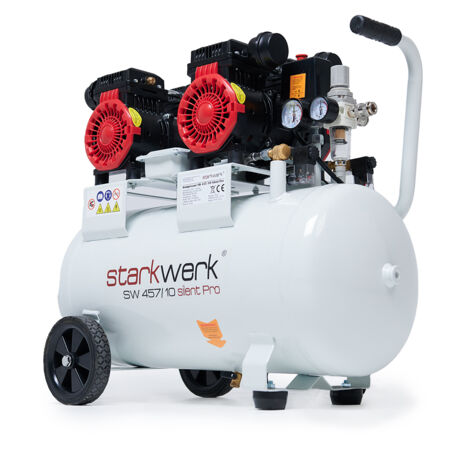 Starkwerk Flüsterkompressor Druckluftkompressor Kompressor Silent SW 457/10 Pro Ölfrei