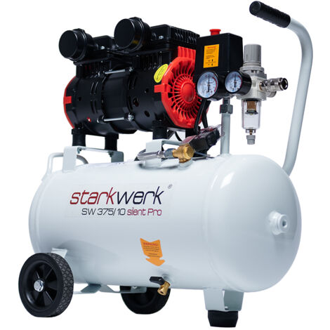 Starkwerk Flüsterkompressor Druckluftkompressor Kompressor Silent SW 375/10 Pro Ölfrei