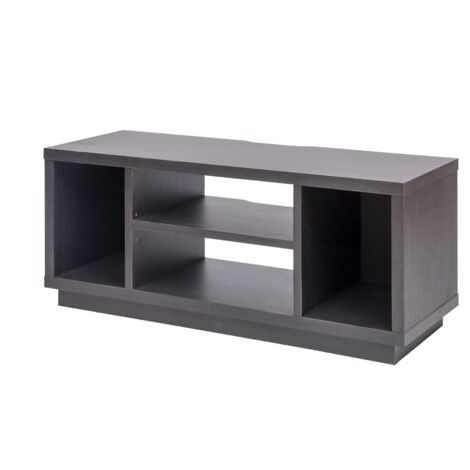 Iris Ohyama, Meuble TV, Meuble tele, Banc TV, Support télévision pour ecran jusqu'à 43 pouces, 4 Etagères, Sortie-câbles, Pieds ajustables, Chambre, Salon - TV Cabinet Standard OTS-100S - Chêne noir (1/3)