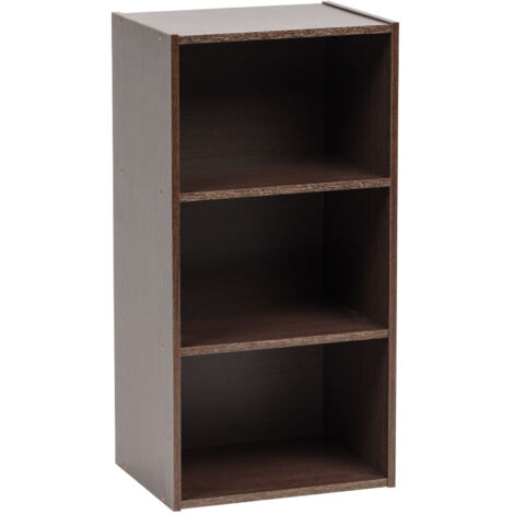 Iris Ohyama, Bibliothèque, Meuble, Étagère de rangement, Meuble d'appoint, 3 étagères, Design, Solide, Disposition horizontale & verticale, Bureau, Chambre, Salon - Module Shelf MDB-3 - Marron