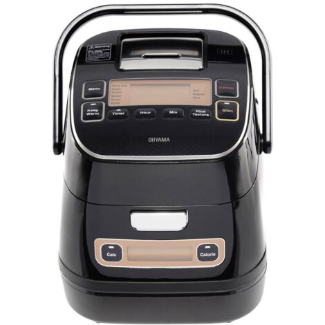 Cuiseur à riz 2 en 1 noir – 800W cuiseur de riz – 1000W plaque induction – 660g capacité – 8 modes de cuisson – Minuterie 24h – Iris Ohyama