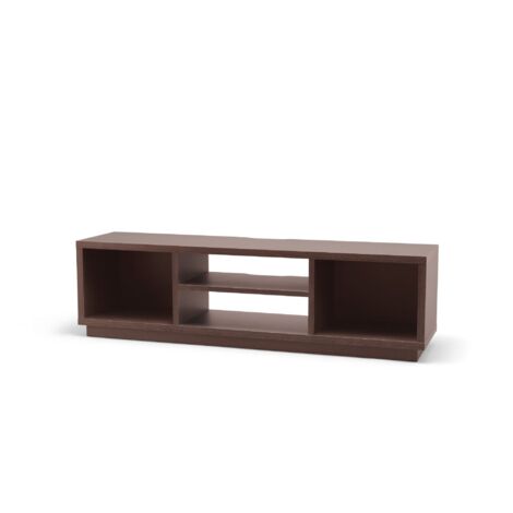 Iris Ohyama, Meuble TV, Meuble tele, Banc TV, Support télévision pour ecran jusqu'à 65 pouces, 4 Etagères, Sortie-câbles, Pieds ajustables, Chambre, Salon - TV Cabinet Standard OTS-150S - Marron