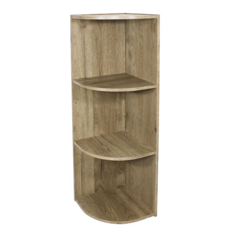 Iris Ohyama, Meuble de rangement, Bibliothèque, Meuble d'angle/3 étagères fixes, Solide, Design, Multifonctionnel, Bureau, Entrée, Chambre, Salon - Basic Storage Shelf CX-3C - Marron Cendré