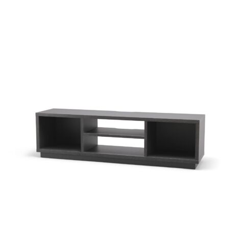 Iris Ohyama, Meuble TV, Meuble tele, Banc TV, Support télévision pour ecran jusqu'à 65 pouces, 4 Etagères, Sortie-câbles, Pieds ajustables, Chambre, Salon - TV Cabinet Standard OTS-150S - Chêne noir