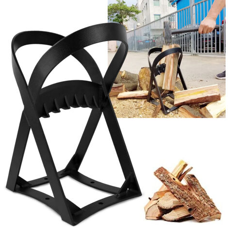Fendeuse à bois manuelle – Acier au carbone – Conception sécurisée sans lames – Fixation stable sur souches – Dimensions 24,5 x 21 x 37 cm – Froadp