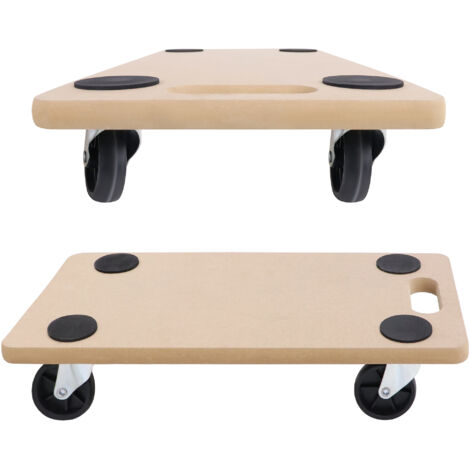 AUFUN Lot de 2 Rouleaux de Transport Antidérapants 58 x 29 cm, pour Déménagements et Ateliers, avec Patins en Caoutchouc, Rouleur de Meubles pour Assistance au Transport Intérieur et Extérieur (1/5)