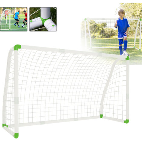 AUFUN But de Football en PVC pour Enfants avec Filet, Filet de Football pour Jardin, Parc, Plage ou Hall, 180 x 120 x 80 cm