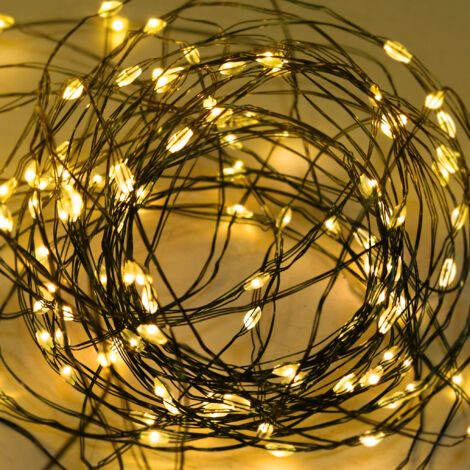 AUFUN 100M Guirlande lumineuse LED en fil de cuivre, 1000 LED, 8 modes étanche IP44, avec prise et télécommande Timer, idéal pour décoration de Noël, intérieur, extérieur, Deko DIY, blanc chaud