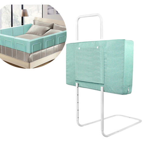 AUFUN Barrière de sécurité pour lit bébé,réglable en Hauteur avec 5 Trous,Protection Contre Les Chutes,barrière de sécurité pour Enfant (60mx1,Vert)