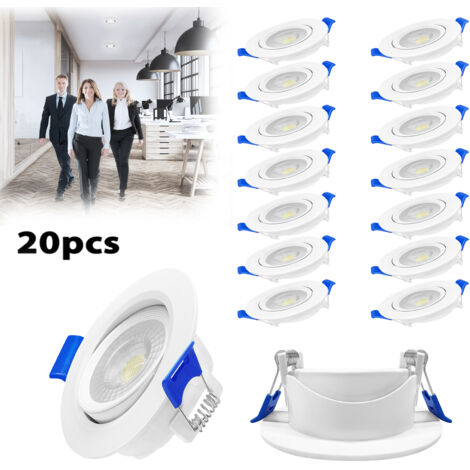 AUFUN  20x5W Spot encastrable Led plat Spots LED encastrables 230V (1/5)