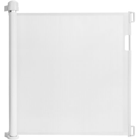 AUFUN Barrière de sécurité extensible, barrière d'escalier, barrière de sécurité, pour jeunes enfants, bébé, 88.5x150cm, Blanc
