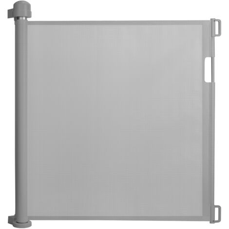AUFUN Barrière de sécurité extensible, barrière d'escalier, barrière de sécurité, pour jeunes enfants, bébé, 88.5x150cm, Gris