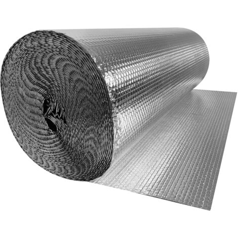 AUFUN Film Isolant Double Aluminium Film Bulle Isolation Toit 1mx30mx3-4mm