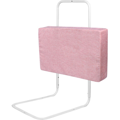 AUFUN Barrière de sécurité pour lit bébé,réglable en Hauteur avec 5 Trous,Protection Contre Les Chutes,barrière de sécurité pour Enfant (50mx1,Rose) (1/5)