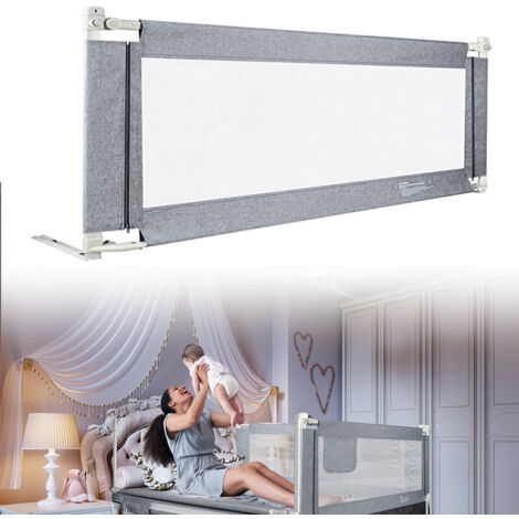 AUFUN Barrière de lit pour enfant - Avec fonction de levage et de protection contre les chutes -Innovant - Convient pour différents types --200 cm