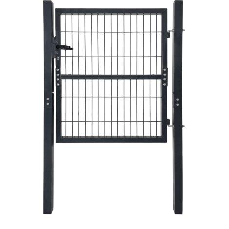 AUFUN 100 x100cm Porte de jardin Porte de cour Porte de jardin Avec serrure Porte de jardin