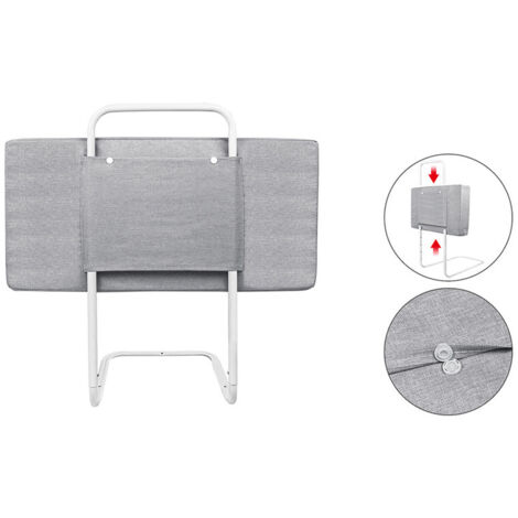AUFUN Barrière de sécurité pour lit bébé,réglable en Hauteur avec 5 Trous,Protection Contre Les Chutes,barrière de sécurité pour Enfant (60mx1,Gris)