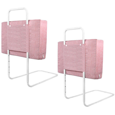 AUFUN Barrière de sécurité pour lit bébé,réglable en Hauteur avec 5 Trous,Protection Contre Les Chutes,barrière de sécurité pour Enfant (50mx2,Rose)