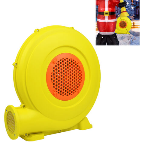 AUFUN 750W elektrische Luftpumpe Gebläsepumpe Ventilator mit Griff, Dauergebläse für aufblasbare Spielzeuge, Windmaschine mit langem Netzkabel, Gelb+Rot (580m³/H 2150Pa)