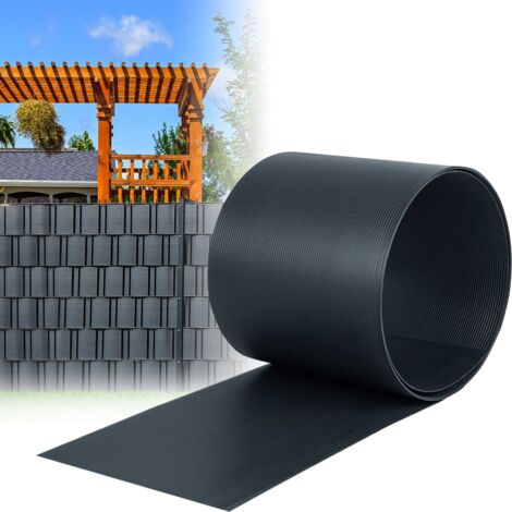 Brise Vue en PVC dur 250 x 19 CM Bandes 10x De Confidentialité Anti-UV Résistant pour Clôture de Jardin, Balcon - Anthracite NAIZY (1/5)