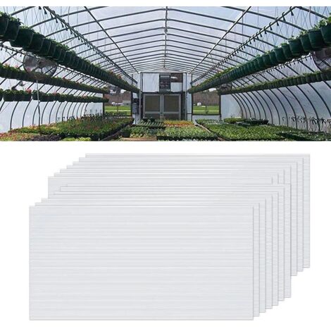 Naizy – Plaques en polycarbonate alvéolaire 4mm – 14 pièces 60,5 x 121 cm – Surface totale 10,25 m² – Résistantes aux chocs et UV