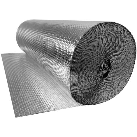 Naizy – Film isolant thermique 1m x 30m – Double couche aluminium – Isolation été/hiver – 3 mm d'épaisseur – Pour fenêtres et véhicules
