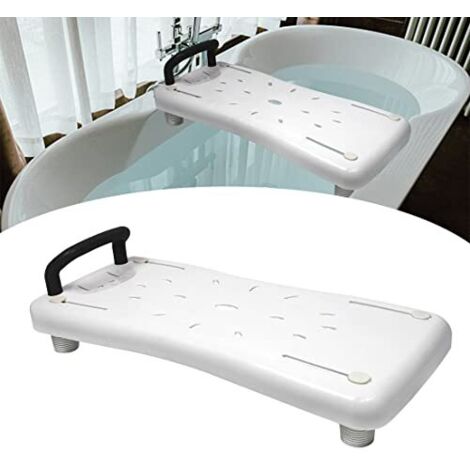 Naizy – Siège de bain réglable 70x31cm – Pour baignoires 42-62cm – Capacité 150kg – Matériau PP léger – Conception ergonomique avec trous de drainage