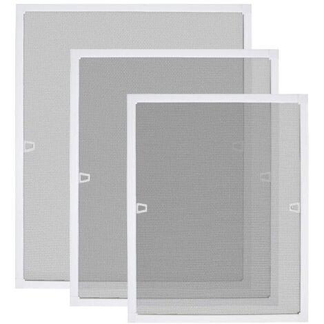 Moustiquaire pour Fenêtre avec cadre en aluminium 120 x 140 cm - Blanc - fenêtre Moustiquaire sans perçage ni vis NAIZY